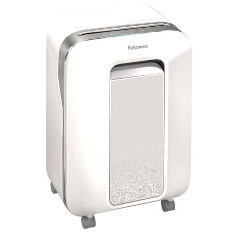 Distruggidocumenti uso moderato Fellowes LX201 - P-5 - 22 L - taglio a microframmenti 2x12 mm - bianco 5050101